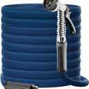 Gotron Garden Hose 100ft, Non-Expanding Lightweight Water Hose with 7 Function Nozzle & 360Swivel Grip, Flexible, Kink-Free, Wear-Resistant, Leak-Proof, 3/4" Thickened Connector, Yard, Garden