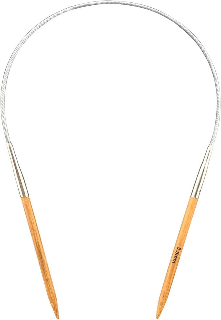 Mdoker Bamboo Circular Knitting Needle Size 4 24 Inch Circular Knitting Needles for Handmade Knitting DIY and Any Weaven Yarn Projects(US Size 4,3.5mm)