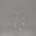 Outus 50 Pieces Expansion Discs Notebooks Planner Discs Book Expansion for DIY Notebooks Planners Clear with Silver Sequins(1, 1.26, 1.5 Inch)