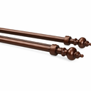Elegant Double Drapery Rods , 84-120" , Brown