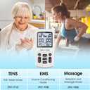 3-in-1 TENS Unit Muscle Stimulator, EMS Massage Machine with 40 Intensities for Gradual Shoulder, Sciatica, Back Pain Relief, Muscle Recovery, 28 Modes Portable Dual Channel with 8 Electrodes Pads