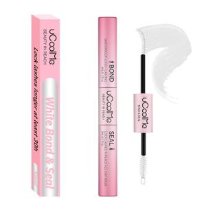 uCoolMe Lash Bond and Seal Waterproof for Lash Clusters New Leak-Proof Cap Upgraded Airtight Pipe Material 144Hours Super Hold Non-Irritating Lash Glue for DIY at Home(White,10ML)