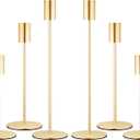 zeochyni Matte French Gold Candle Holders Set of 6, Elegant Candlestick Holders for Wedding Centerpieces Dining Tables Parties Home Decor Events, Taper Candle Holders Fit 3/4 Inch Candles