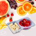 2 x MACTANO 10 Sets Condiment Container with Lid, Disposable Double Compartment Plastic Container for Sauce Snack