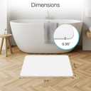 Diatomite Stone Bath Mat, Premium Non-Slip Natural Diatomaceous Earth Bathtub Quick Drying Mats for Bathroom Floor (23.6" x 15.4" White)