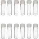 (20) Round Clear Plastic (Penny Cent) Size Coin Storage Tube Holders Screw on Lid (Transparent-20pcs)