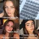 Spider Lash Clusters Kit Spider Lashes Clusters Wispy Fluffy Cluster Eyelash Extensions Kit Natural Look 10-16MM D Curl Manga Eyelash Clusters Kit with Lash Bond and Seal Breeze Lash Extensions Kit