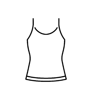 Grey String Top Medium