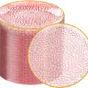 Rubtlamp 100Pcs Plastic Pink Dessert Plates, 6 Inch Pink Gold Appetizer Plates Disposable, Hammer Heavy Duty Small Salad plates, Fancy Cake plates For Birthday Wedding Teatime