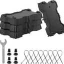 Kohree 4 Pack RV Stabilizer Jack Pads, Sturdy RV Leveling Scissor Jack Block, Stabilizer Pad Solid Rubber Protection Foot for 8.75"-9.5" Length RV Stabilizer Jack, Black