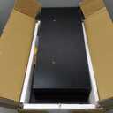 QEEIG Bathroom Shelves Over Toilet - Wall Mounted Floating Shelves Toilet Paper Storage Small Farmhouse Decor Shelf 16 inch Set of 3, Black (019-B3)