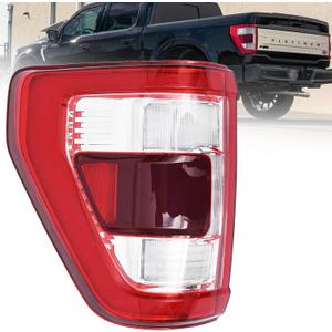 LED Tail Light w/Blind Spot Compatible with 2021 2022 2023 Ford F150 F-150,Taillight Brake Lamp Rear Light Left Driver Side Replace NL3Z13405F (Module NOT Included)