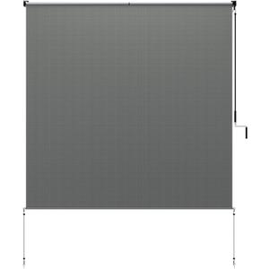 Outdoor Roller Shades for Patio, Cordless Exterior Roll Up Blinds for Porch Gazebo Pergola Backyard Deck Balcony, Privacy Screen Protection UV Sun Blocking Fade-Resistant 5ft Wide x 6 H Dark Grey, 60"W x 72"H