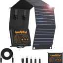 Portable Solar Panel, LUMOPAL 60W Foldable Solar Panels Folding Solar Charger with PD60W USB C QC3.0 USB A Output Waterproof for Camping Backpacking Compatible with Phone Laptop Portable Power Station