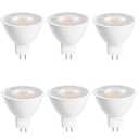 GEPLAD 6 Pack MR16 GU5.3 LED Bulbs, 5W 450 Lumens 3000K Soft White, 50W Halogen Equivalent, 38° Beam Angle, 12V-24V AC/DC, for Indoor/Outdoor Track & Recessed Lighting, Non-Dimmable