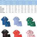 Veseacky Luxurious Kids Satin Pajama Button Down Short Sleeve Nightwear Classic Solid 2 Piece Pj Set(Pink Cherry,130) (Pink)