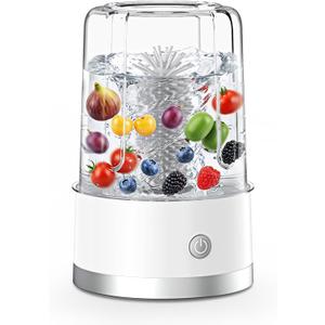 Electric Fruit and Vegetable Washer Machine, Fruit Cleaner Spinner Machine with OH-ion Purification Technology, Suitable for Small Fruits Such as Blueberries, Cherry Tomatoes, and Raspberries