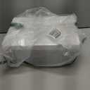 loobuu Plastic Storage Bins with Lids, Art Craft Supply Organizer Box with Brush Pot, Multipurpose Stackable Storage Containers for Organizing Tool, Craft, Crayon, Sewing Set of 2 (White) 