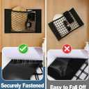 Bigmeta 4PCS RV Cargo Storage Mesh Net with Sticker | Elastic Stretchable Netting Pocket, Fits SUV & Truck, Size 15.4"×9.4", Keeps Small Items Organized and Secure
