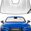 Windshield Sun Shade for Lexus 2021-2025 IS300/IS350/IS500. Reflective Aluminum Film Front Window Sunshade - BLAZBLOCK (Classic Shiny Silver)