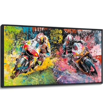 Large Framed Canvas Wall Art - 24x48 IN Marine Animal Painting Wall Decor, Blue White Gold Whale Picture, Modern Art Prints for Living Room Bedroom Bathroom Home Decoration