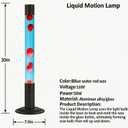 Liquid Motion Lamp, 30-Inch Magma Lamps for Adults Kids with Red Wax in Blue Liquid Motion Lamp Cool Home Office Decoration (Blue Water Red Wax)