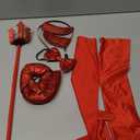 Syhood 5 Pcs Halloween Devil Costume Accessories Devil Horn Headband, Pitchfork, Tail, Bow Tie and Long Gloves Cosplay Costume Set for Women Men Halloween Carnival Party Prop Supplies