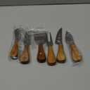 6 Piece Cheese Knives Set with Wooden Handle, Mini Steel Stainless Cheese knife set for Charcuterie and Cheese spread, Perfect for Cheese Slicer and Butter Cutter (Acacia)
