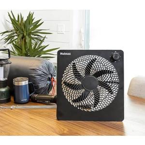 Holmes Battery & AC Powered Fan 10" Blade 78hrs on Battery with Head Tilt (2140549), Black