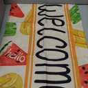 FUYUCHEN Summer House Flag 28x40 Inch Double Sided Outside Hello Sunshine Colorful Popsicles Large Burlap Flag Yard Outdoor Welcome Holiday Seasonal Decoration