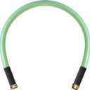 Atlantic Heavy Duty Garden Hose 5/8 Inch x 3 Foot Green Color, Short Connection Leader Hose with Male-Female Connectors (3FT)
