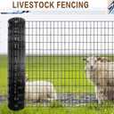 Tongmo 4 ft x 50 ft Black PVC Coated Welded Wire Fence, 16GA Garden Chicken Wire Fence Roll, Mesh Size 2" x 4" Hardware Cloth, Ideal for Yard Protection and Poultry Netting