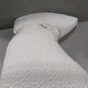 Side Sleeper Pillows for Adults, Adjustable Shredded Memory Foam Bed Pillows for Neck and Shoulder Pain, Standard White Cooling Curved Pillows with Washable Cover (Bubble Crescent)