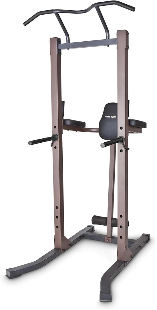 Steelbody Industrial Inspired Heavy Duty Home Gym System for Bodybuilding and Strength Training, Squat Rack and Power Tower