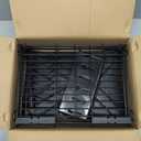 Dish Drying Rack - Expandable Rack, Large Capacity Dish Drainer for Kitchen Counter, Rust-Proof with Utensil Holder, Black