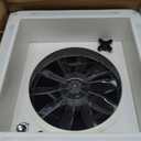 RV Roof Vent Fan with LED Light, 12V DC 14" Super Quiet Reliable Manual RV Roof Fan, 3-Speed, Reversible, 14in