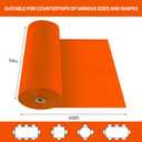 CXPSINC 54 Inch X 300 Feet Plastic Table Cover Roll Disposable Tablecloth with Slide Cutter for All Type/Shape Tables | Party, Banquet, Birthdays, Weddings(Orange, 300 Feet, 3600" x 54"