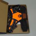 PHOEPET Reflective Dog Harness Large Breed Adjustable No Pull Vest with with Handle 2 Metal Rings 3 Buckles [Easy to Put on & Take Off](L, Orange)