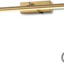 Picture Light for Wall Battery Operated, 20" Rechargeable Art Light with Remote and Timer for Painting, 9000mAh Wireless Wall Light for Display, Artwork, Portrait, Gallery, Gold