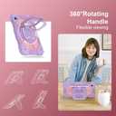 Scnioy for T-Mobile Revvl Tab 2 Case 10.1 Inch 2025, Shockproof Cover for Revvl Tab 2 5G Tablet Case Kids with 360 Rotating Handle Stand Pen Holder Shoulder Strap, Purple Rose