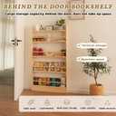 Baveke Kids Bookshelf, 5 Tier Shelves Behind The Door Book Shelf Storage, Children's Solid Wood Bookcase Space- Saving, Wall Mount Bookshelf for Bedroom, Living Room, OfficeFSC-Certified Wood