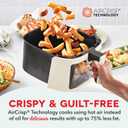 Dash Clear View Digital Air Fryer - Has AirCrisp Technology - For Family-Sized Meals - Digital Touchscreen & Extra-Large Crisper Drawer - 7 Quarts - Cream
