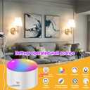 YHCDLAMP Battery Operated Wall Sconces Set of Two, Rechargeable Wireless Wall Lights with 10000mAh RGB Dimmable Detachable Bulb, Battery Sconces Wall Decor with Remote for Bedroom Living Room Hallway