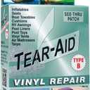 TEAR-AID Vinyl Repair Kit, Type B Clear Patch for Vinyl-Coated Materials, Works on Tents, Awnings, Air Mattresses, Pool Liners and More, Green Box, Single Pack