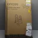 Onasti Foldable Step Stool for Bathroom Sink, Adjustable 3 Step Stool for Kids Toilet Potty Training Stool with Handles, Child Kitchen Counter Stool Helper, Plastic Ladder for Toddlers Grey (Gray)