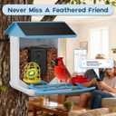 Bird Feeder with Camera-Free AI Forever for 1,1000+ Birds Identification, 2K HD & 5MP Night Vision, Record Video Live View, 64GB Card, App Alerts, Gifts for Bird Lovers