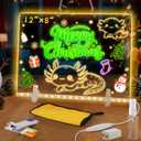 Lumiboard Led Drawing Board with 7 Colors,12"X8" Acrylic Dry Erase Board with Light, Include Adapter, Hanging Chain, Led Drawing Board for Kids with Stand,Birthday and Christmas Gifts for Kids (Colorful-Small 2)