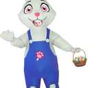 Easter Bunny Costume Kids Inflatable Bunny Costume for Kids Rabbit Costume Boys Girls Blow Up Costume for Kid Cosplay Party
