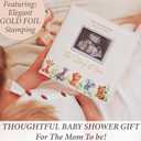 Baby Book Keepsake - Timeless Baby Memory Book for Boy or Girl I First 5 Year I Faux Leather, Gender Neutral, Safari Theme w/Gold Foil Stamp - Baby First Year Book Journal Scrapbook Photo Album Shower