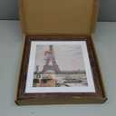 Hongkee 12x12 Picture Frame Set of 2, Made of Real Glass and Rustic Brown Wooden Frame - Display Square 10x10 with Mat or 12x12 Without Mat, 12 by 12 Photo for Wall or Tabletop